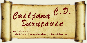 Cmiljana Durutović vizit kartica